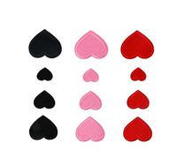 12 Pezzi Toppe Ricamate a Forma di Cuore d'Amore, Hearts Applique Patches, Mini Toppe Termoadesive Jeans Adesive Patch, Cute Love Heart Patch per Giacche, Cappelli, Zaini, Jeans