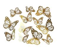 12 pezzi Topper for torta di buon compleanno in oro rosa tipo pieghevole ButterflyParty Cake Decorazione for dessert Per una festa