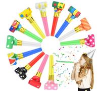 12 Pezzi Trombette Festa Compleanno, Partito Trombette Fischietto, Trombetta Carnevale Multicolore, Fischietti Compleanno Bambini, per Compleanni Natale Feste Celebrazioni