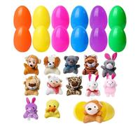 12 Pezzi Uova Di Pasqua Pre-riempite, Uova Di Pasqua Riempite Con minia Peluche Per Bambini, uovos Di Plastica Colorato Vuoto Riempibile Con Giocattoli, Riempitivo Per Cestini Di Pasquas O bombonieres