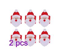 12 Pezzi Vacanza Decorazione Della Tavola Di Natale Babbo Natale Centrotavola Natalizi Portatovagliolo Natalizio Anello Di Tovagliolo Di Natale Oggetti Di Scena Tavolo Da Pranzo