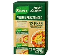 12 PEZZI X Astuccio Da 9 Cubi Insaporitore Magia D'Aromi Aglio E Prezzemolo Dadi