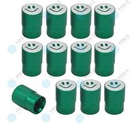 12 Pezzi YOU.S Alu Emotioni Tappi Valvola Verde Con Guarnizione Per Auto PKW LKW