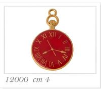12 PEZZI ZAMA Ciondolo OROLOGIO ROSSO decorazione bomboniera 06EW
