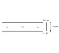 12 Pezzo Lame 320 x 17,2 x 1 Per scheppach, Qualità HSS, Sistema Brück