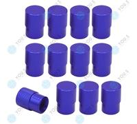 12 Pezzo You.S Alluminio Coperture Valvole Blu Scuro/Blu per Pneumatici