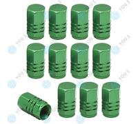 12 Pezzo You.S Alluminio Coperture Valvole Chiaro Verde Con Tenuta Camion Auto