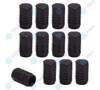 12 Pezzo You.S Alluminio Coperture Valvole Nero con Guarnizione per Camion Auto