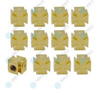 12 Pezzo You.S Cappuccio Valvola Croce Ferro Oro Auto Camion Moto Bici