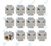 12 Pezzo You.S Coperture Valvole Croce Ferro Argento Auto Camion Moto Bici