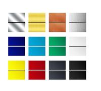 12 piastre per incisione laser, in plastica ABS, per taglio fai da te, molti colori, per incisione, per esposizioni di progetti, pittura da tavolo, 12 x 6,5 cm