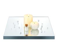 12 piatti a specchio per candele, specchio quadrato in vetro con bordo smussato per candele, fiori, pareti, tavoli, artigianato, centrotavola decorazione festa di nozze (10 pollici)