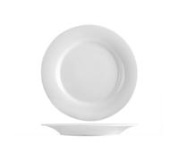 12 Piatti In Porcellana Firenze Bianco Piano Pardini