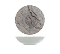 12 Piatti In Stoneware Petra Fondo Grigio H&H