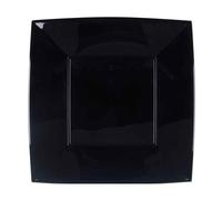 12 Piatti quadrati grandi lavabili per microonde neri 29x29 cm