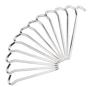 12 picchetti da tenda da giardino in metallo resistente, picchetti per bordatura recinzione, ganci per decorazione esterna, trappola da campeggio, pali in acciaio