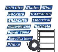 12-Piece Magnetic Toolbox Labels, 3D-Printed Tags With Magnet Stickers, 3D Printed Toolbox Drawer Labels, Universal ToolboxLabels With Magnetic Adhesive, Easy-to-Read Printing, Quickly Identify