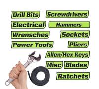 12-Piece Magnetic Toolbox Labels, 3D-Printed Tags With Magnet Stickers, 3D Printed Toolbox Drawer Labels, Universal ToolboxLabels With Magnetic Adhesive, Easy-to-Read Printing, Quickly Identify