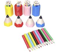 12-Piece Mini Colored Pencil Set for Dollhouses and DIY Miniature Scenes,Ultra-Realistic Tiny Pencils with Mini Storage Case,Tiny Colored Pencils for Desk Decor, Art Studio Display (4Pcs)