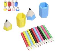 12-Piece Mini Colored Pencil Set for Dollhouses and DIY Miniature Scenes,Ultra-Realistic Tiny Pencils with Mini Storage Case,Tiny Colored Pencils for Desk Decor, Art Studio Display (B-2Pcs)