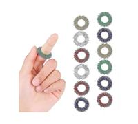 12 Pieces Acupressure Ring Spiky Sensory Finger Rings Massage Rings Set Aespa