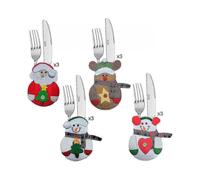 12 pieces of old man Snowman deer table Christmas tableware rack