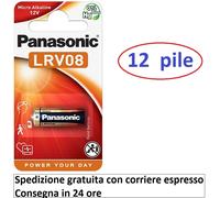12 pile LRV08 12V PANASONIC . MN21 A23 x telecomando cancello allarme