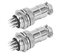 12 Pin Aviation Connector Zinc Alloy Electrical Plug Socket Set Durable Stable Connection for Data Acquisition Systems 20mm Opening 2PCS