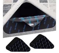 12 pinze antiscivolo per tappeti, riutilizzabili, triangolari, per tappeti, resistenti, per tappeti su pavimenti duri e laminati, per soggiorno e camera da letto