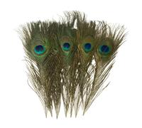 12 piume naturali di pavone vere piume di coda di pavone piume decorative artigianali per composizioni floreali, centrotavola per matrimoni, casa, feste, cappelli, gioielli fai da te