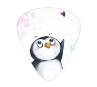12 plettri con stampa "I Love Penguins", con scatola organizer, 3 diversi spessori, accessori per chitarra (0,46 mm, 0,71 mm, 0,96 mm)