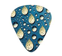 12 plettri per chitarra a pois con gocce d'acqua, spessore 0,46 mm/0,71 mm/0,96 mm, con custodia per chitarra acustica-elettrica, ukulele, basso