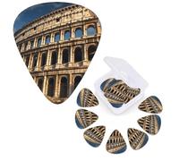 12 plettri per chitarra con scatola organizer per basso architettura antica plettro personalizzato per chitarra acustica chitarra elettrica basso ukulele