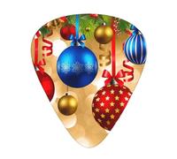 12 plettri per chitarra con scritta "Merry Christmas", con scatola organizer, 3 diversi spessori, accessori per chitarra (0,46 mm, 0,71 mm, 0,96 mm)
