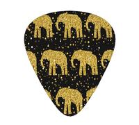 12 plettri per chitarra con stampa astratta con elefante, con scatola organizer, 3 diversi spessori, accessori per chitarra (0,46 mm, 0,71 mm, 0,96 mm)