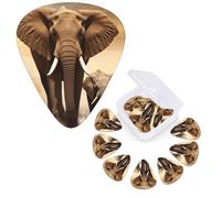 12 plettri per chitarra custodia per plettri per chitarra, plettro per chitarra a forma di elefante e cucciolo di elefante, plettro per chitarra elettrica, plettro per chitarra acustica, plettro per