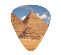 12 plettri per chitarra inclusi sottili di medio spessore pesante antico Egitto piramide stampata plettri per basso chitarra acustica elettrica Ukulele