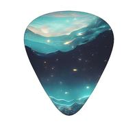 12 plettri per chitarra Science Fiction Stars, materiale ABS, bordi lisci, sensazione confortevole, 3 spessori opzionali