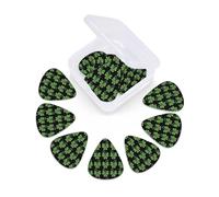 12 plettri per chitarra St.Patrick'S-Day-Green-Owls Plettri con 3 spessori per chitarre elettriche e acustiche