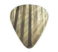 12 plettri per chitarra Sun Peaking Through The Trees In A Forest 3 diversi spessori, per chitarra acustica, chitarra elettrica, basso