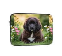 12 Pollice Borsa Del Manicotto Del Computer Portatile Impermeabile Antiurto Sacchetto Del Computer Carino Pet Terranova Cane Della Pelle Borse Leggero Tablet Custodia Da Tras