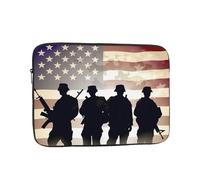 12 Pollice Laptop Sleeve Bag Impermeabile Antiurto Laptop Case Bag Forze Armate Giorno American Computer Pelle Borse Leggero Tablet Custodia da trasporto
