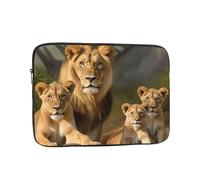 12 Pollice Laptop Sleeve Bag Impermeabile Antiurto Laptop Case Bag Lion Family Computer Pelle Borse Leggero Tablet Custodia da trasporto