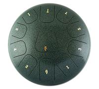 12 Pollici 11 Note Tamburo Di Lingua D'acciaio, Con Martello, Bacchetta E Staffa, Manica Di Barretta Di Gomma, Borsa Da Viaggio, Per Campeggio Yoga Meditation Music Therapy (Color : Green)