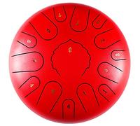 12 Pollici 13 Note Inossidabile Della Linguetta Del Tamburo, C Chiave Strumento A Percussione Handpan Lega Inossidabile Della Linguetta Della Batteria, For Bambini Musica Illuminismo (Color : Red)