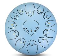 12 Pollici 13 Note Thumue Thumue Drum, C Strumento Percussioni A Chiave C Con Bastoncini, Set Di Barrette, Carry Borse E Tutorial Inglese, Per Meditazione, Musicoterapia (Color : Blue)
