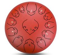 12 Pollici 13 Note Thumue Thumue Drum, C Strumento Percussioni A Chiave C Con Bastoncini, Set Di Barrette, Carry Borse E Tutorial Inglese, Per Meditazione, Musicoterapia (Color : Red)
