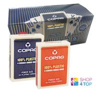 12 Ponti copag 4 corner Jumbo Index 100% Plastica Poker Carte Sigillato Rosso