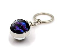 12 Portachiavi Ciondolo Segno Zodiacale Costellazione - Donna Uomo Leone Vergine Bilancia Scorpione Sagittario Portachiavi ， Portachiavi Double Face Portachiavi Bel Regalo Per Amico Vacanze Di Compl
