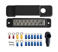 12-Position Power Distribution Terminal Block - Electrical Connector Strip | Covered Panel Mount for Car, Boat, RV, Marine, Automotive Wiring, Audio Systems, Battery Management, DIY Electronics